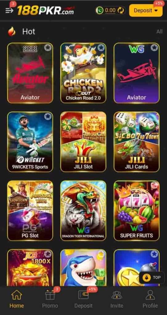 Games available in 188PKR Game