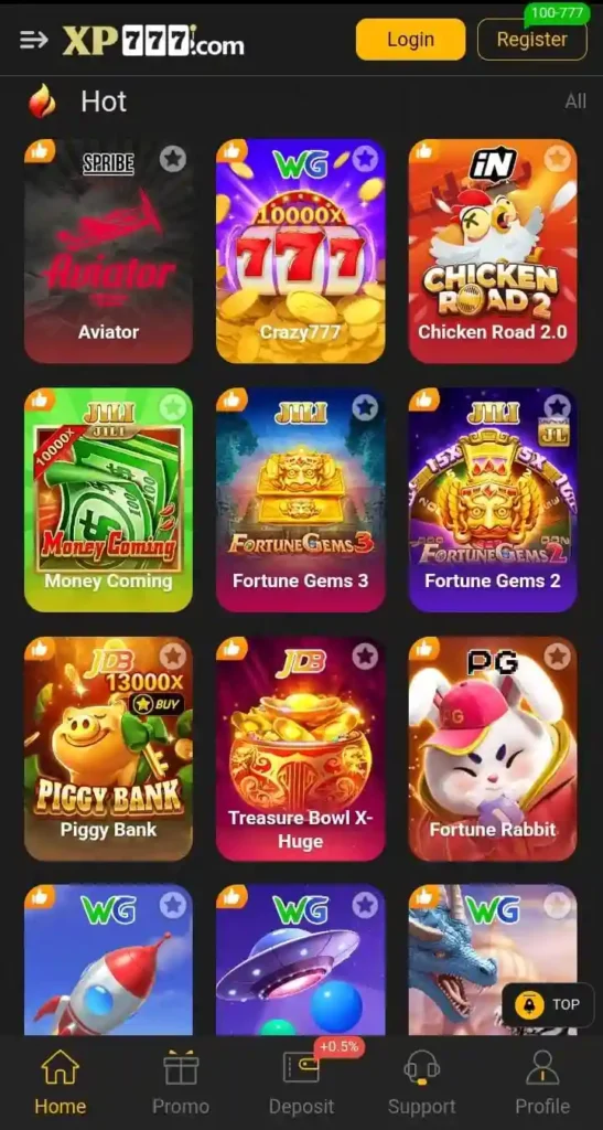 Games Available In XP777 Game
