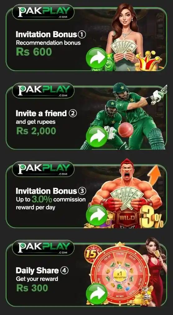 PAKPLAY Game Bonuses and Rewards