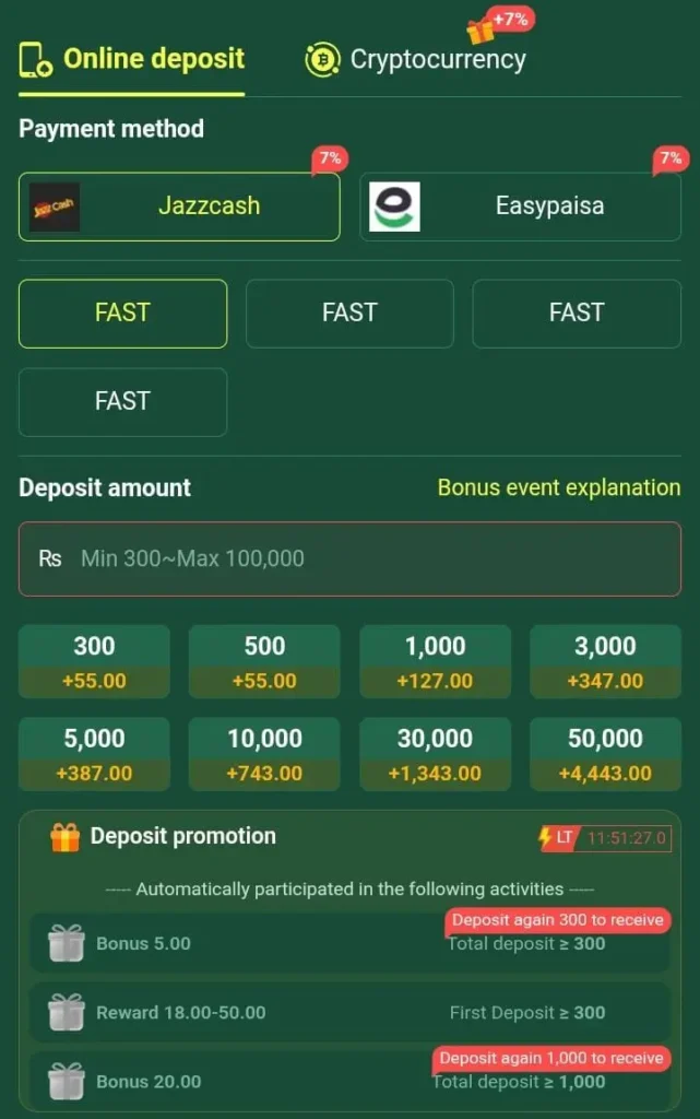 Payment Methods in MK999 Game