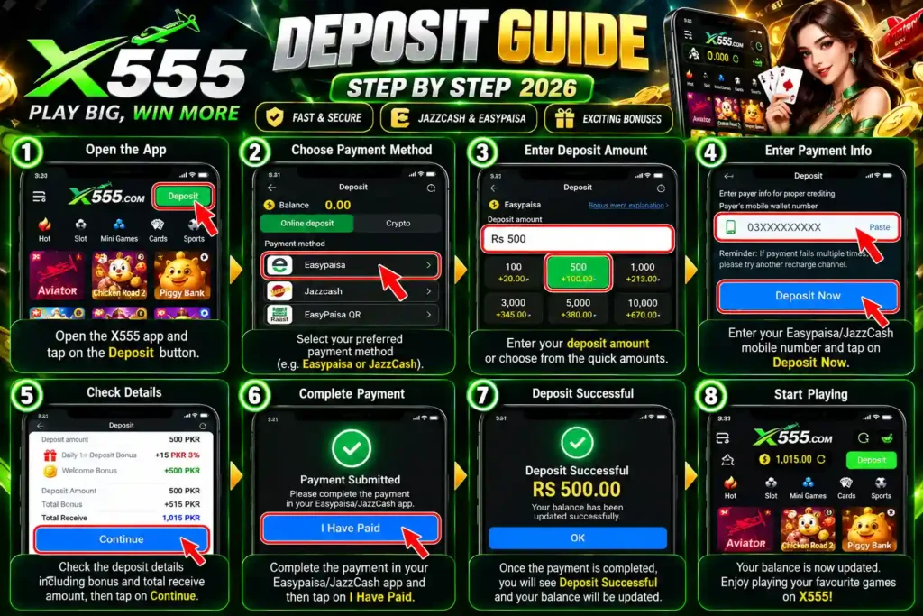 X555 Game Deposit Guide